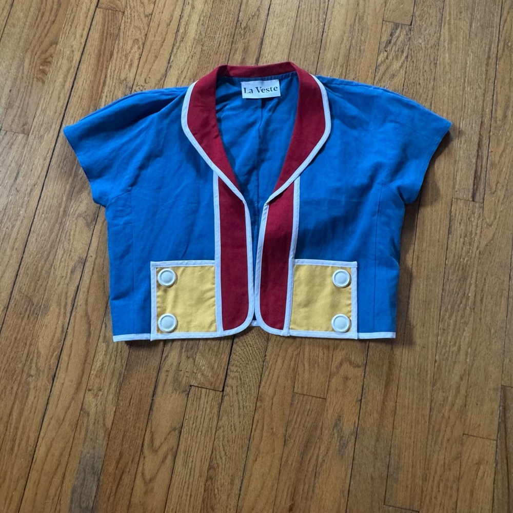 La Veste Blue and Red Women's Jacket